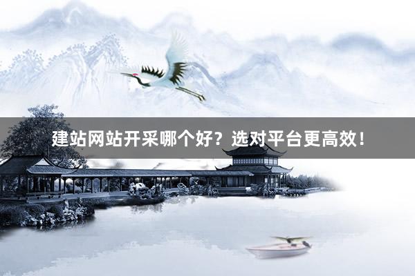 建站网站开采哪个好？选对平台更高效！